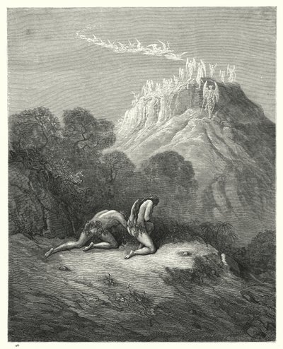 Illustratie van Gustave Doré voor Miltons Paradise Lost, Boek XI, regels 208-210 door Gustave Dore